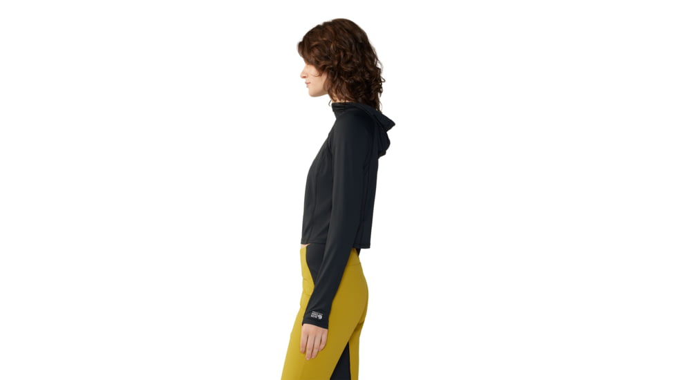 Mountain Hardwear Crater Lake Half Zip Crop Hoody - Women's, Black, S, 2068771-010-S