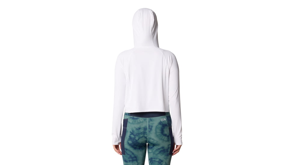 Mountain Hardwear Crater Lake Half Zip Crop Hoody - Women's, Fogbank, L, 2068771-102-L
