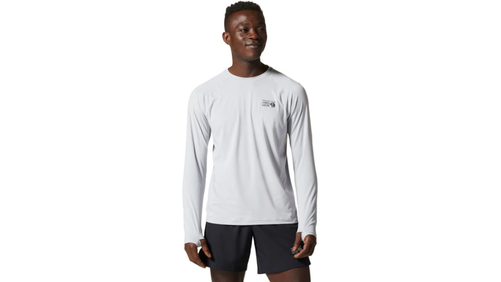 Mountain Hardwear Crater Lake Long Sleeve Tops - Men's, Glacial, S, 1982421-097-S