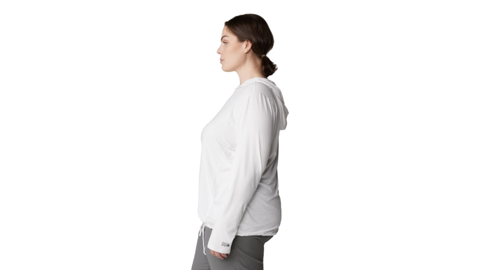 Mountain Hardwear Crater Lake LS Hoody - Women's Extended, Fogbank, 1X, 1829682-102-1X