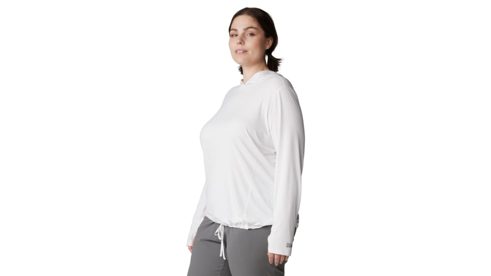 Mountain Hardwear Crater Lake LS Hoody - Women's Extended, Fogbank, 1X, 1829682-102-1X