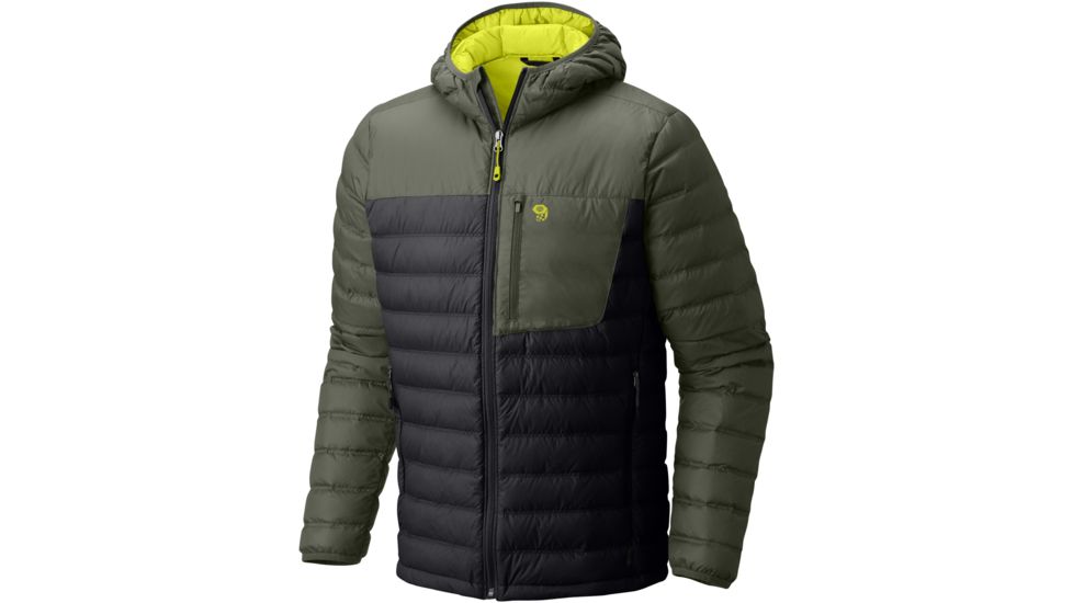 Mountain Hardwear Dynotherm Hooded Down Jacket - Men's-Surplus Green-Small