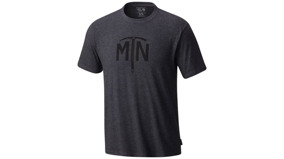 Mountain Hardwear Hardwear Ice Axe Short Sleeve Tee - Men's-Heather Black-Medium