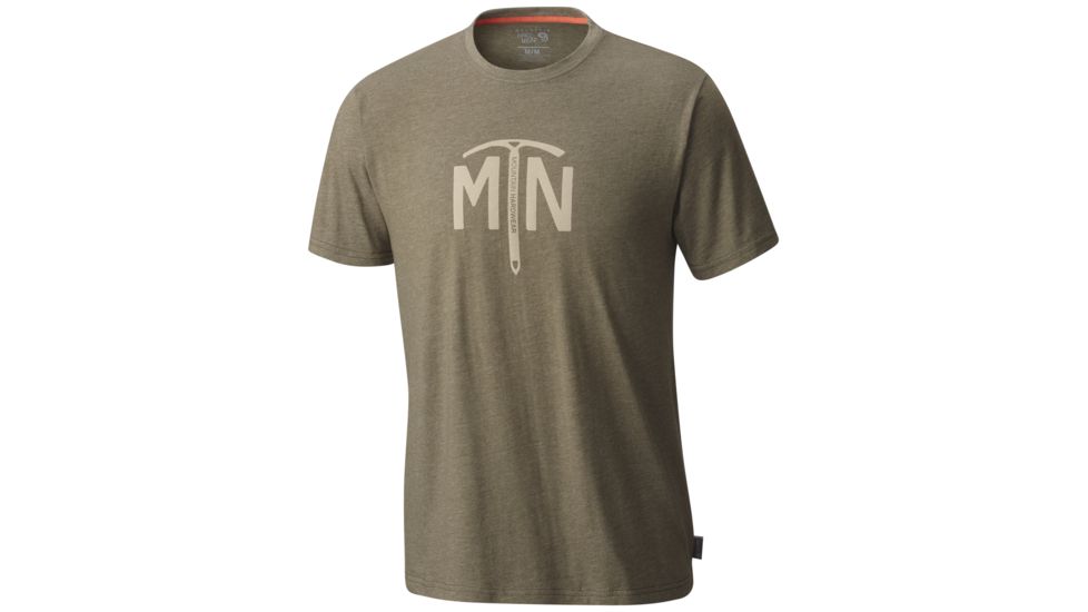 Mountain Hardwear Hardwear Ice Axe Short Sleeve Tee - Men's-Heather Stone Green-Small