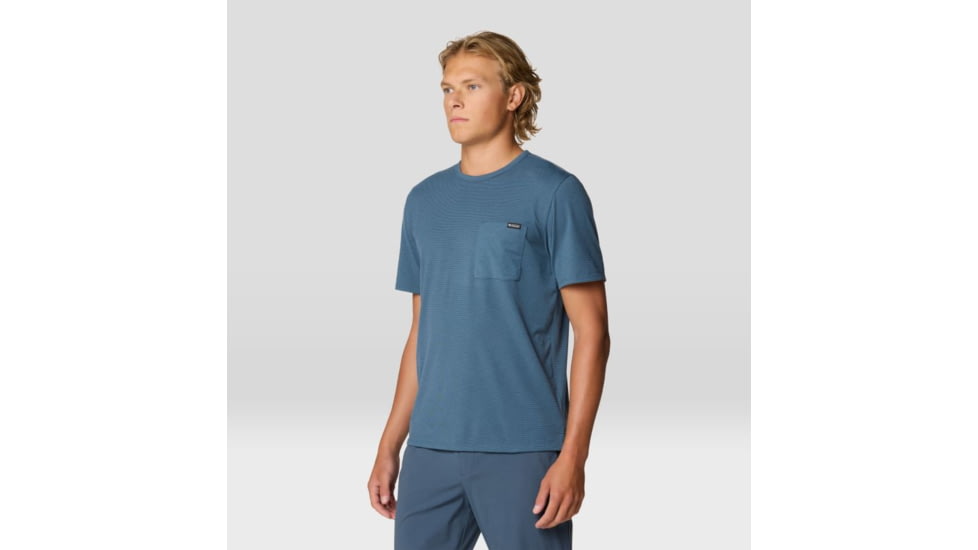 Mountain Hardwear Low Exposure Short Sleeve Shirt - Men's, Moon Blue, M, 2110261-430-M