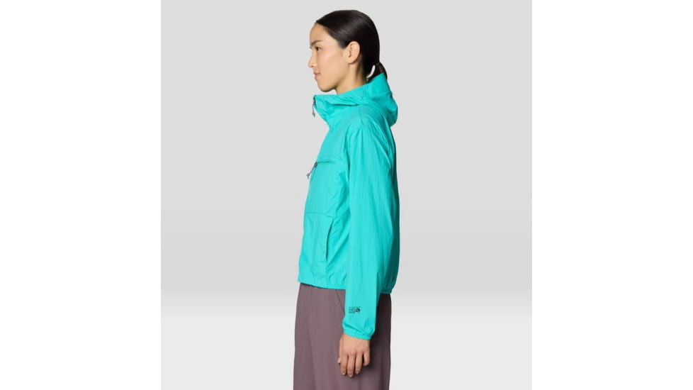 Mountain Hardwear Wind Veil Hooded Jacket - Women's, Aqua Marina, M, 2146771-354-M