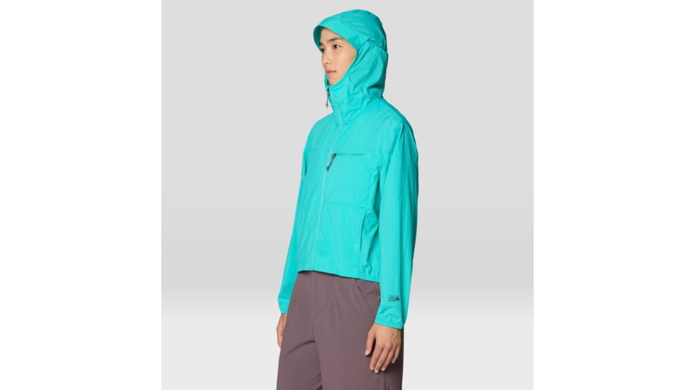 Mountain Hardwear Wind Veil Hooded Jacket - Women's, Aqua Marina, M, 2146771-354-M