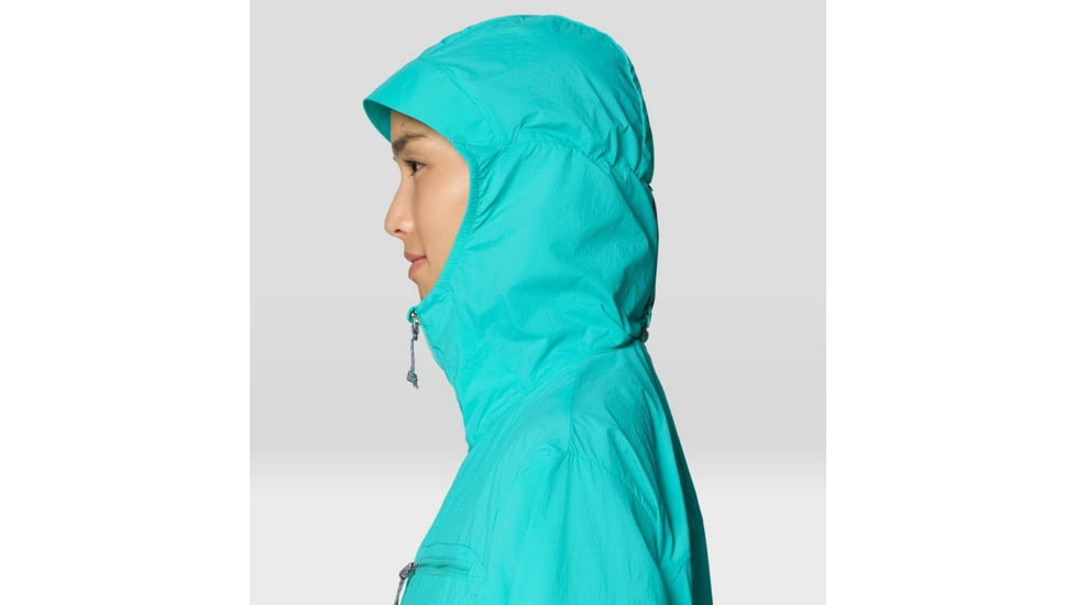 Mountain Hardwear Wind Veil Hooded Jacket - Women's, Aqua Marina, M, 2146771-354-M
