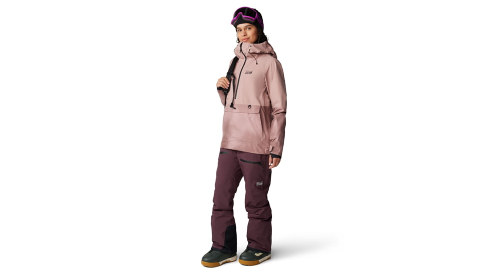 Mountain Hardwear Powder Maven Anorak - Womens, Smoky Quartz, Smoky Quartz Vapors Print, Medium, 2090681642-M