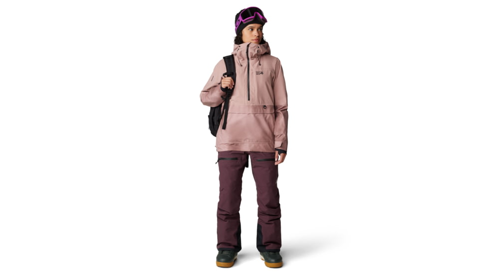 Mountain Hardwear Powder Maven Anorak - Womens, Smoky Quartz, Smoky Quartz Vapors Print, Medium, 2090681642-M