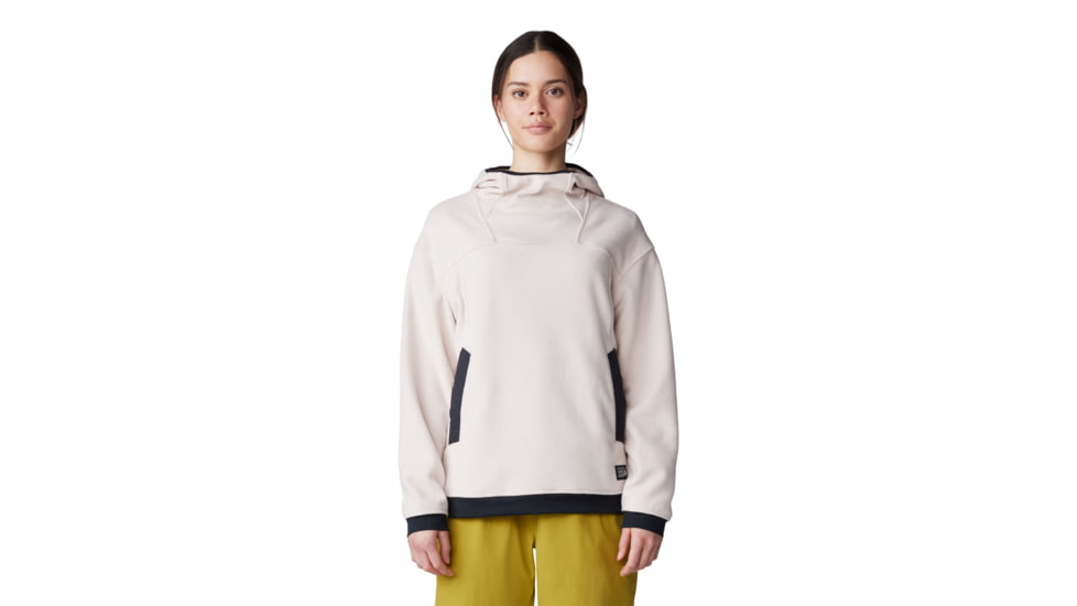 Mountain Hardwear Powder Maven Fleece Pullover Hoody - Women's, Talc, Small, 2077671170-S