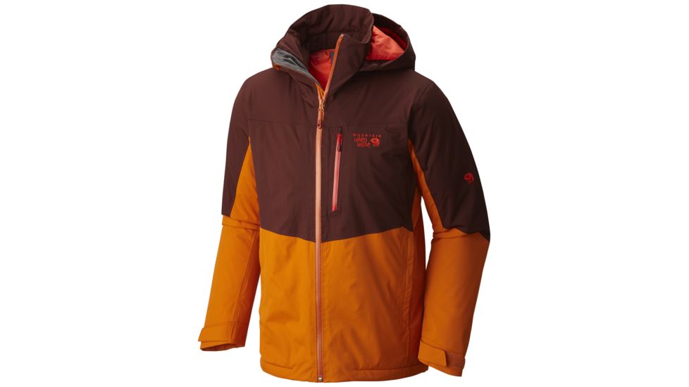 Mountain Hardwear South Chute Jacket - Men's-Redwood/Orange Copper-Small