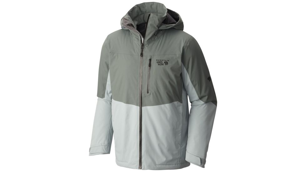 Mountain Hardwear South Chute Jacket - Men's-Thunderhead Grey/Ice Shadow-X-Large