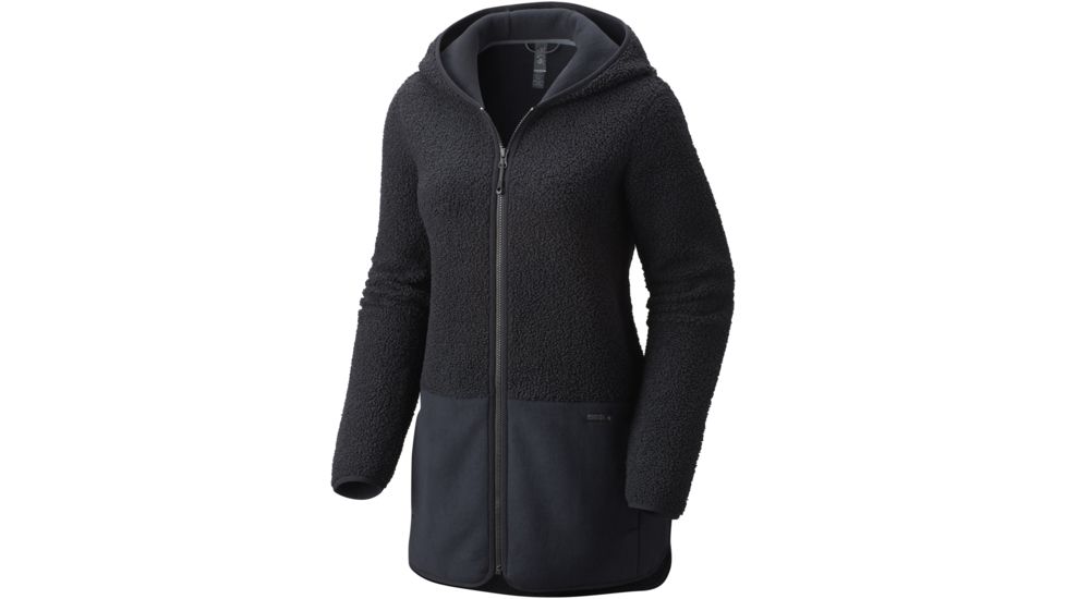 Mountain Hardwear Warmsby Fleece Hooded Parka - Women's-Black-Medium