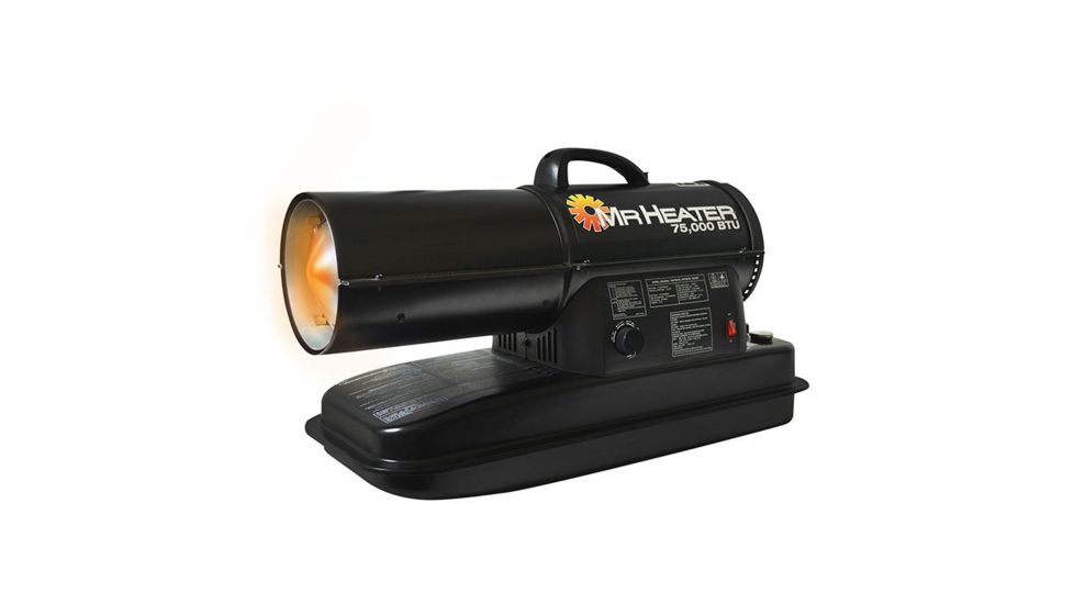 Mr. Heater Forced Air Kerosene Heater - 75000 BTU, Black, F270270