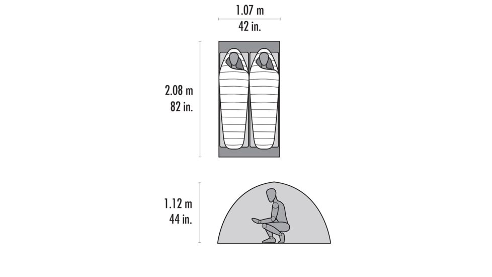 MSR Advance Pro 2 Tent, Orange, 13110