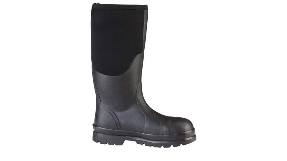 Muck Boots Chore Classic Tall Steel Toe Rubber Work Boots - Men's, Black, 12, CHS-000A-BLK-120