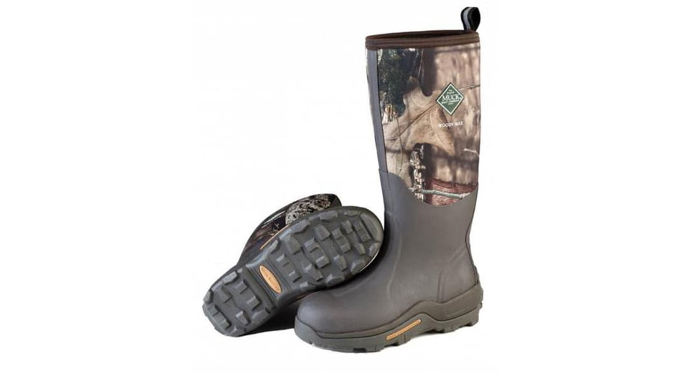 Muck Boots Woody Max Hunting Boots - Mens, Bark/Mossy Oak Break Up Country, 14, WDM-MOCT-MOK-140