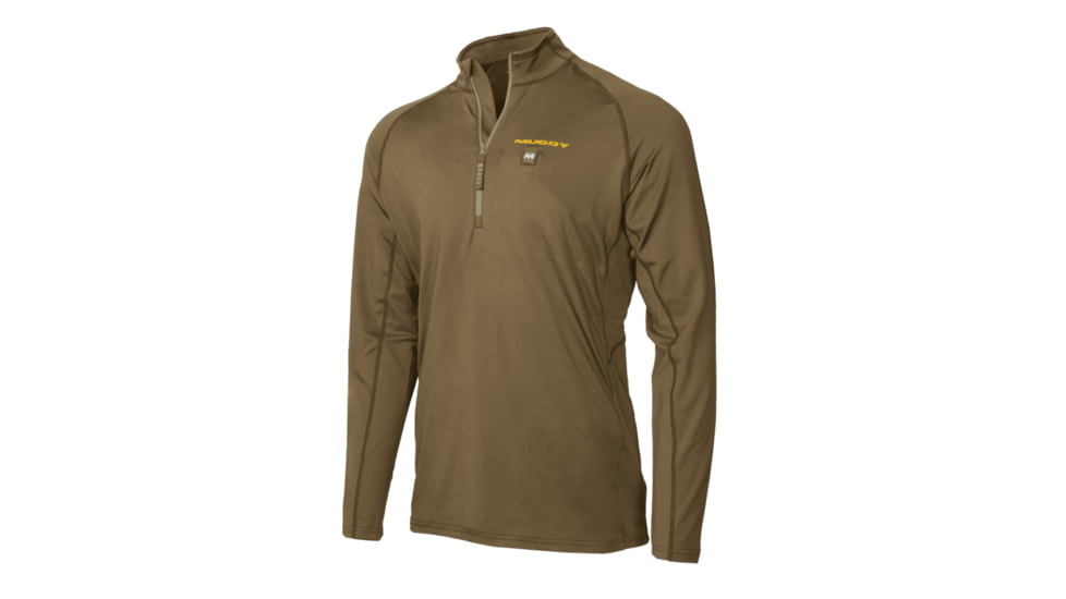 Muddy Nucleus Heated Quarter-Zip Top - Mens, Brown Clay, MEDIUM, MUD-HT-QZ-CL-M