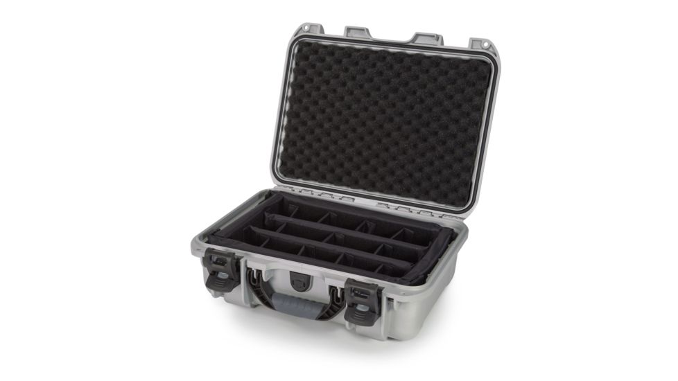 Nanuk 920 Water/Crush Proof Case w/Padded Divider - Silver, 920S-020SV-0A0