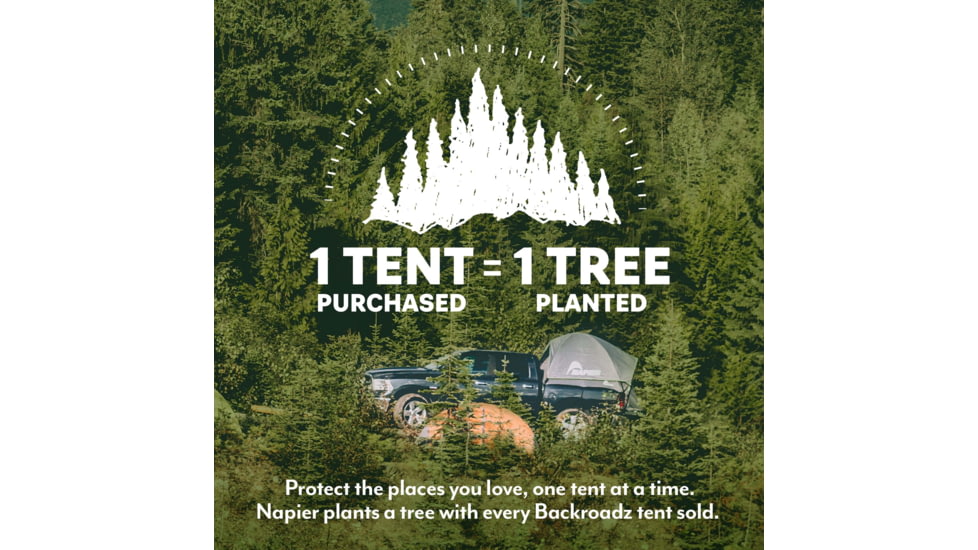 Napier Backroadz Truck Tent, Full Size Crew Cab Bed, Gray/Green, 5.5-5.8 ft, 19033