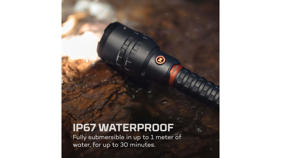 Nebo 12K USB-C Rechargeable Flashlight w/ Power Bank, 12000 Lumens, Black, NEB-FLT-1007