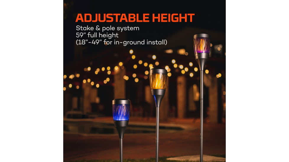 Nebo Solar Torch Zapper 1200mAh Li-ion Battery LED Lantern