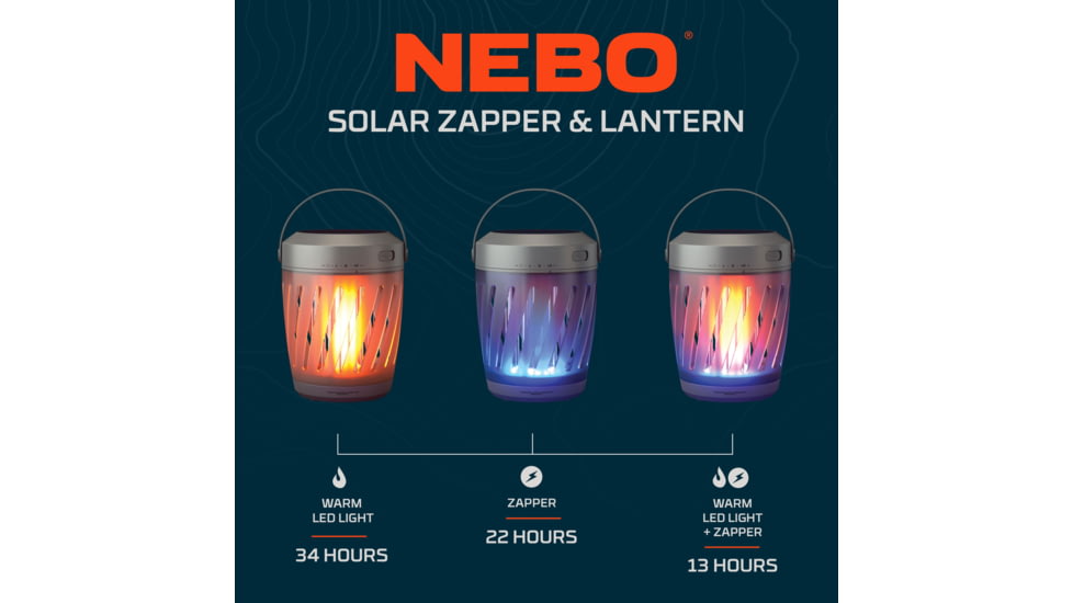 Nebo Solar Zapper and LED Lantern 2000mAh Li-ion Battery
