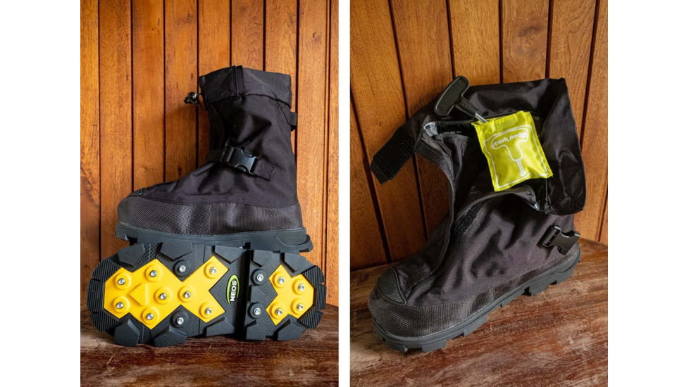 Neos Voyager Glacier Trek Spike Overshoes, Black, M, VNG1-BLK-MED