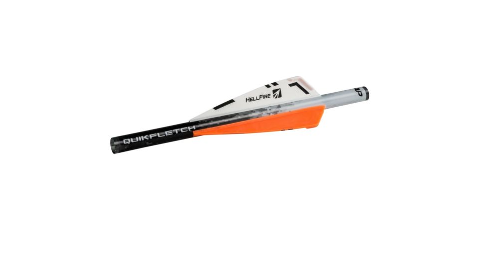 New Archery Products Quikfletch 3in Hellfire X-Bow, 6 Pack, White/Green/Green, NAP-60-012