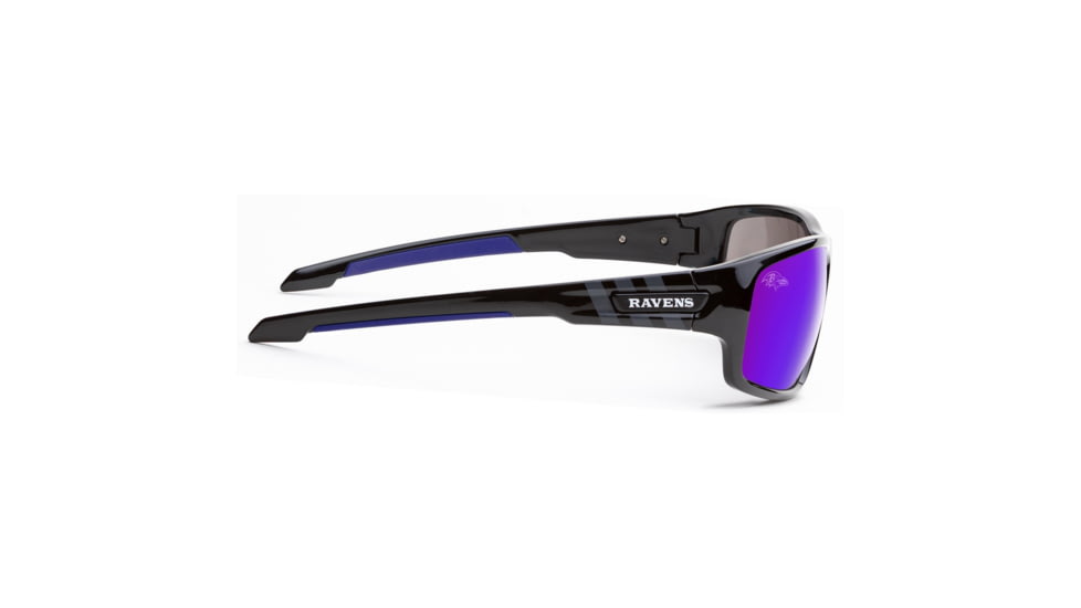 NFL Catch Baltimore Ravens Single Vision Prescription Sunglasses, Glossy Black Frame, 622586T03SV