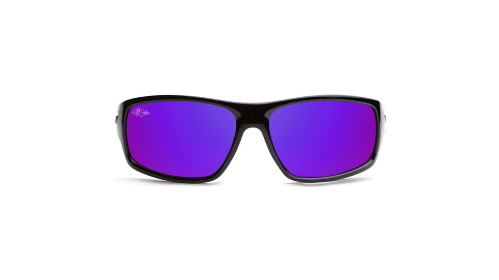 NFL Catch Baltimore Ravens Single Vision Prescription Sunglasses, Glossy Black Frame, 622586T03SV