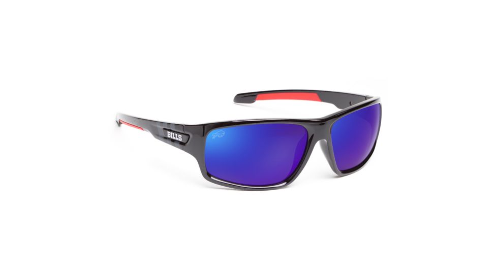 NFL Catch Buffalo Bills Single Vision Prescription Sunglasses, Glossy Black Frame, 622586T04SV