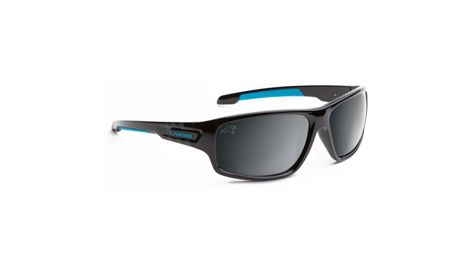NFL Catch Carolina Panthers Single Vision Prescription Sunglasses, Glossy Black Frame, 622586T05SV