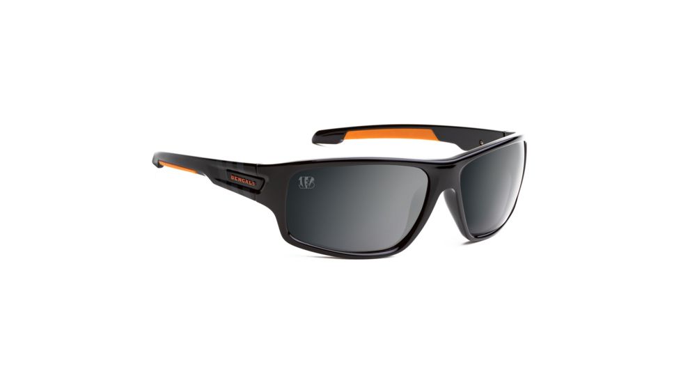 NFL Catch Cincinnati Bengals Single Vision Prescription Sunglasses, Glossy Black Frame, 622586T07SV