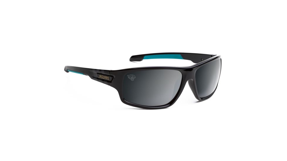 NFL Catch Jacksonville Jaguars Single Vision Prescription Sunglasses, Glossy Black Frame, 622586T15SV