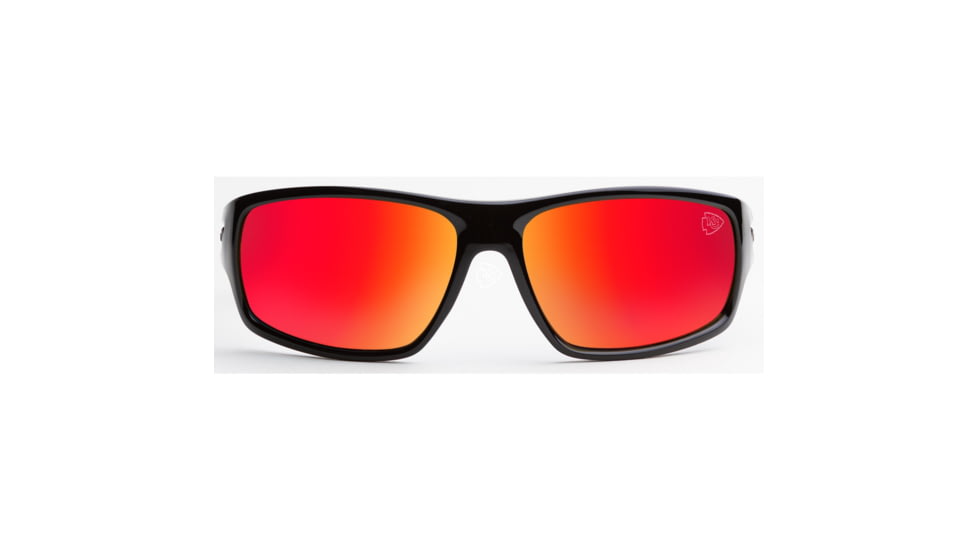 NFL Catch Kansas City Chiefs Single Vision Prescription Sunglasses, Glossy Black Frame, 622586T16SV