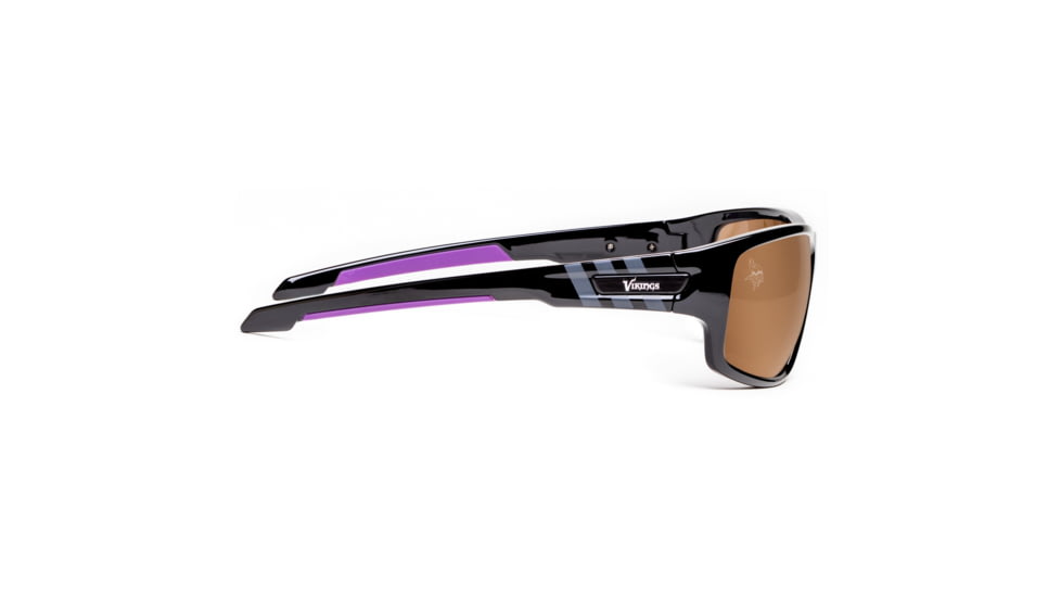 NFL Catch Minnesota Vikings Single Vision Prescription Sunglasses, Glossy Black Frame, 622586T18SV