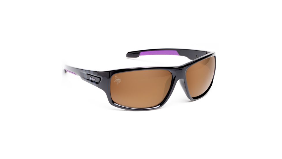 NFL Catch Minnesota Vikings Single Vision Prescription Sunglasses, Glossy Black Frame, 622586T18SV