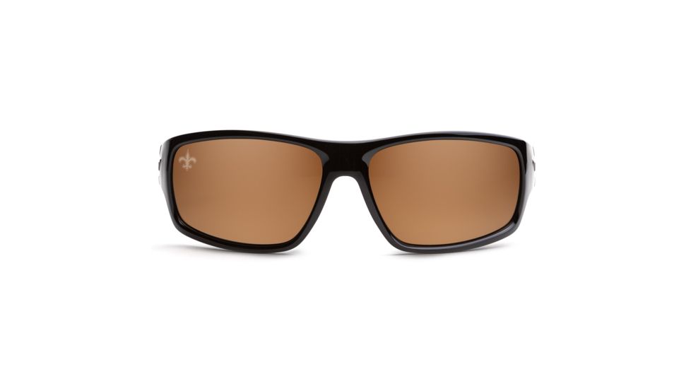 NFL Catch New Orleans Saints Single Vision Prescription Sunglasses, Glossy Black Frame, 622586T20SV