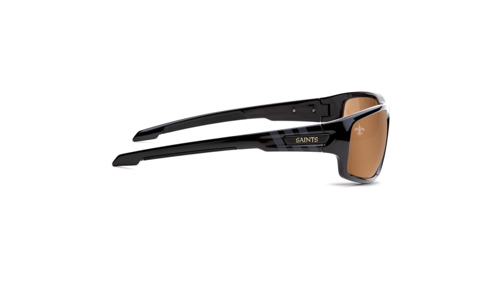 NFL Catch New Orleans Saints Single Vision Prescription Sunglasses, Glossy Black Frame, 622586T20SV