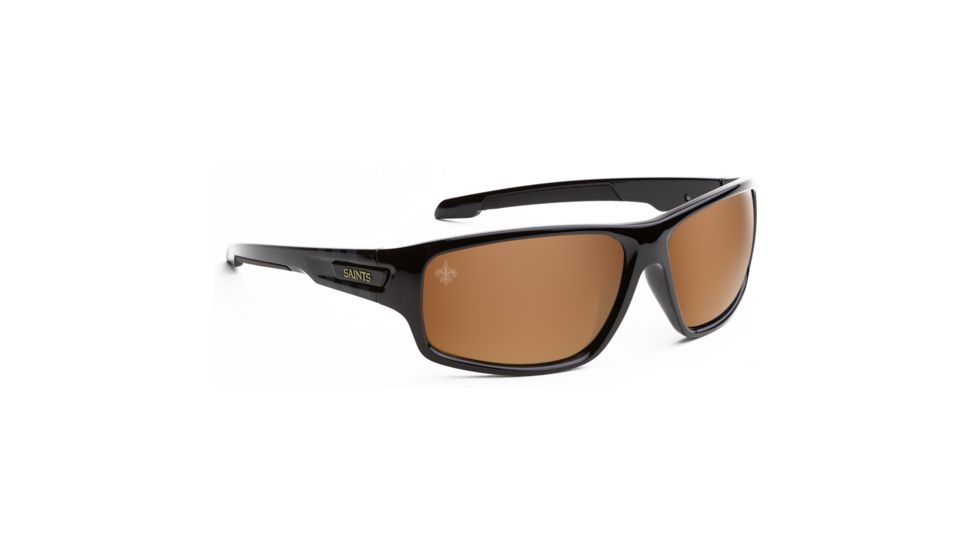 NFL Catch New Orleans Saints Single Vision Prescription Sunglasses, Glossy Black Frame, 622586T20SV