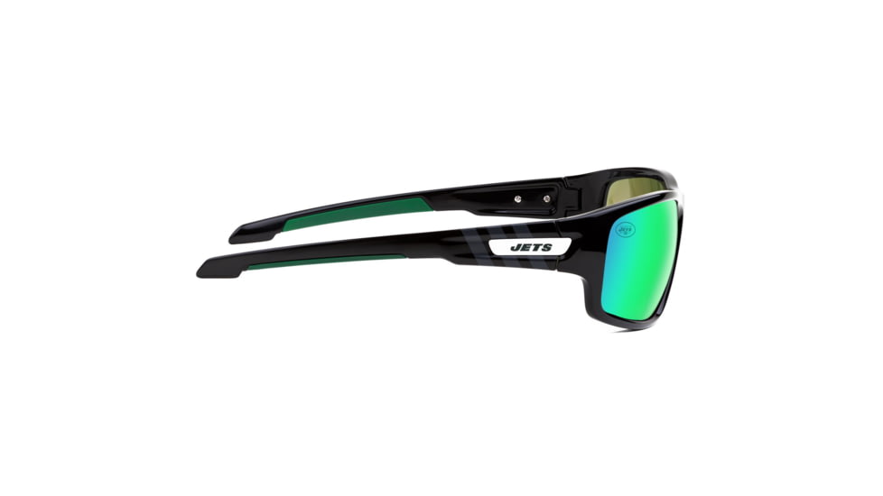 NFL Catch New York Jets Single Vision Prescription Sunglasses, Glossy Black Frame, 622586T22SV
