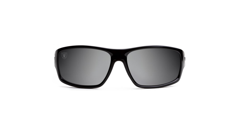 NFL Catch Oakland Raiders Single Vision Prescription Sunglasses, Glossy Black Frame, 622586T23SV