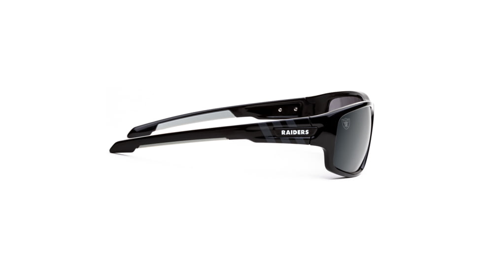 NFL Catch Oakland Raiders Single Vision Prescription Sunglasses, Glossy Black Frame, 622586T23SV