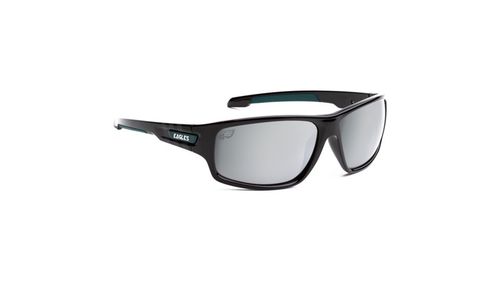 NFL Catch Philadelphia Eagles Single Vision Prescription Sunglasses, Glossy Black Frame, 622586T24SV
