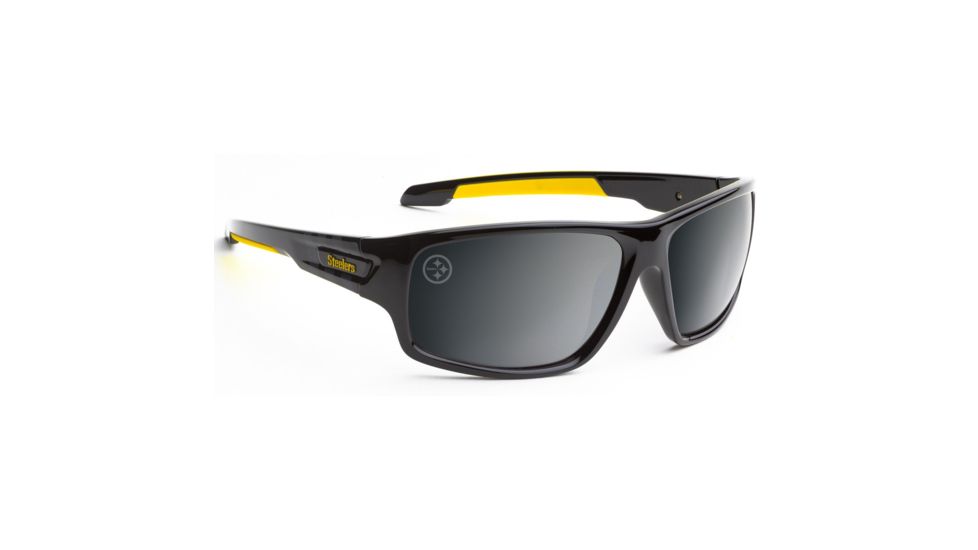 NFL Catch Pittsburgh Steelers Single Vision Prescription Sunglasses, Glossy Black Frame, 622586T25SV