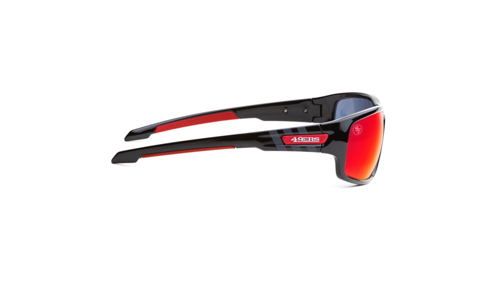 NFL Catch San Francisco 49ers Single Vision Prescription Sunglasses, Glossy Black Frame, 622586T27SV