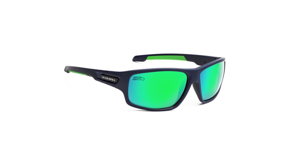 NFL Catch Seattle Seahawks Single Vision Prescription Sunglasses, Matte Dark Navy Frame, 622586T28SV