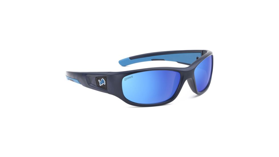 NFL Zone Detroit Lions Single Vision Prescription Sunglasses, Matte Dark Blue Frame, 655975T11SV